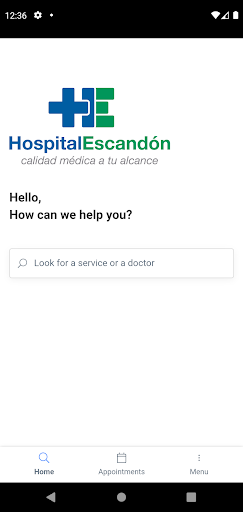 Android application Hospital Escandón screenshort