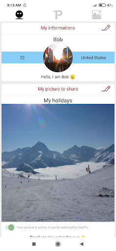 OnePic - Pictures sharing Screen 2