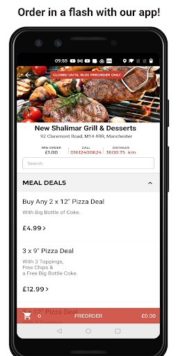 Android application Shalimar Grill & Desserts screenshort