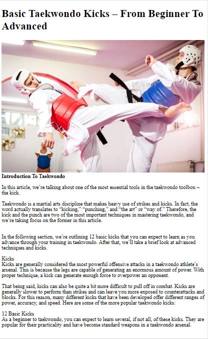 How to Do Taekwondo Moves - 1.0.0 - (Android)