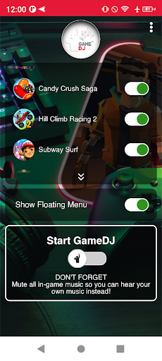 GameDJ Screen 3