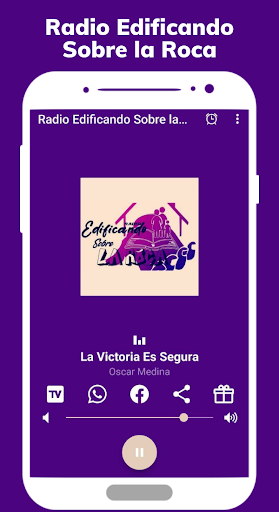 Android application Radio Edificando Sobre la Roca screenshort