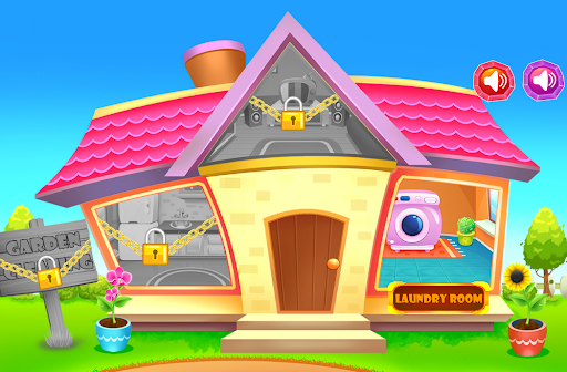 Android application girls games cleaning house screenshort