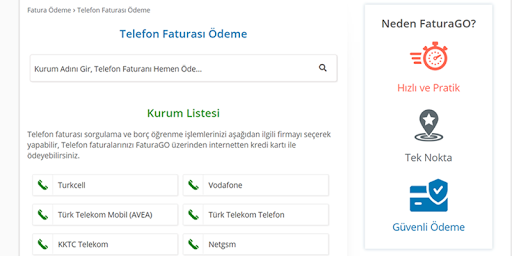 Telefon Faturası Ödeme Screen 3