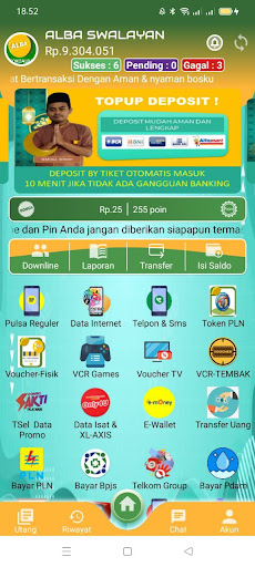 Android application TokoAlba Pulsa Termurah screenshort