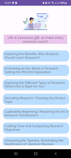 Learn Research Screen 2
