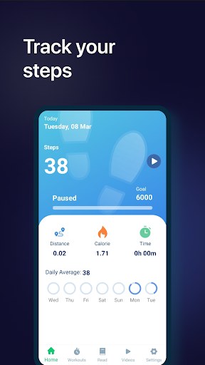 Android application Pedometer Step Counter: AI App screenshort