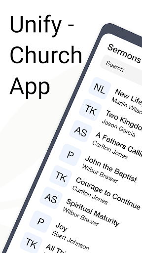 Android application Unify - Church App screenshort