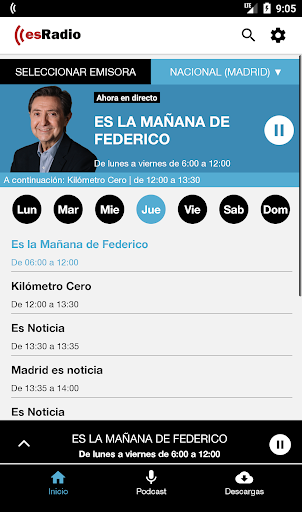 Android application esRadio screenshort