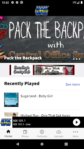Android application KIX 101.1 screenshort