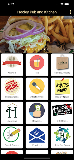 Android application Hooley Pub and Kitchen screenshort