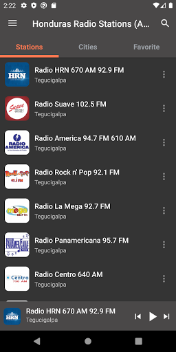 Android application Honduras Radio Stations (AM/FM screenshort