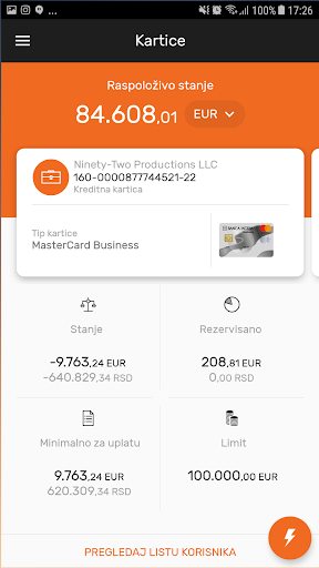 Android application Intesa BizMobi screenshort