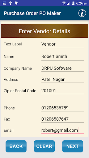 Invoice & Purchase Order Maker Screen 3