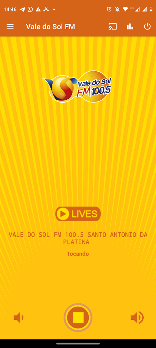 Android application Vale do Sol FM screenshot