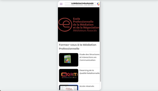 Android application La Médiation Professionnelle screenshort