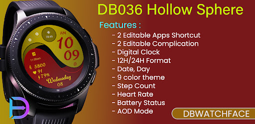 DB036 Hollow Sphere Watch Face screenshot 15