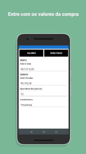 Android application Debit or credit? screenshort