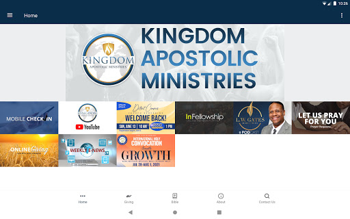 Screenshot of Kingdom Apostolic Ministries