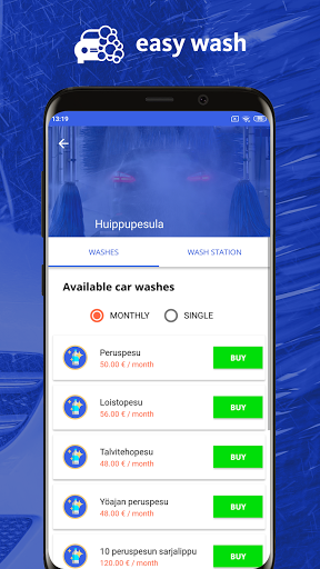 EasyWash Screen 2