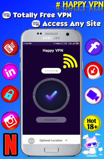 HappyVPN-BestVPN Free Unlimited VPN Secure Unblock
