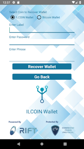 ILC / BTC Wallet Screen 3