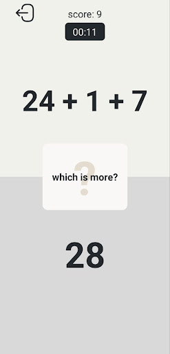 Less Or More - Math Quiz Game Screen 3