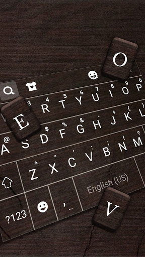 Grey Wood Keyboard Background Screen 2