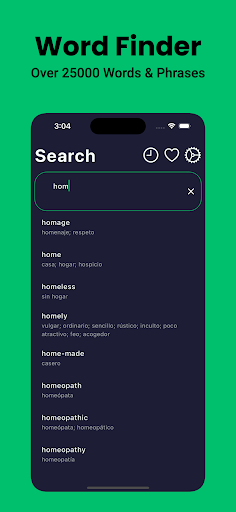 Spanish Dictionary English Screen 3