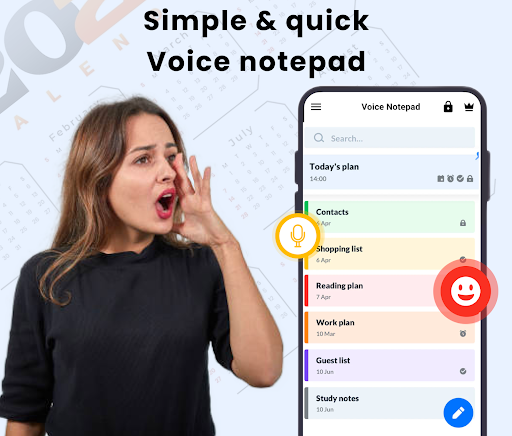 Android application Voice Notepad, Easy Notebook screenshort