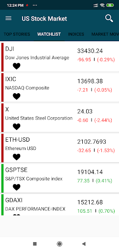 US Live Stock Market Screen 3