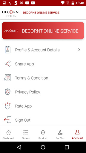 Decornt Seller App Screen 2