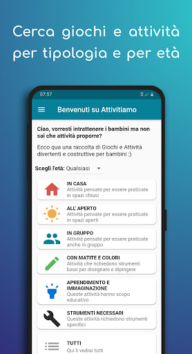 Android application Attivitiamo con Laura screenshort