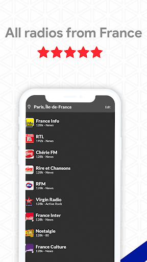 Android application Radios França screenshort