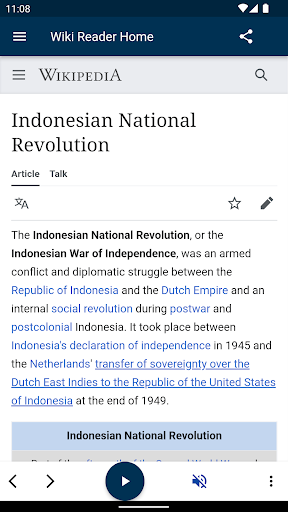 Wiki Reader - Wikipedia TTS Screen 2
