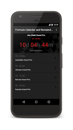 Formula 2024 Calendar Screen 2