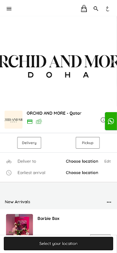 Android application ORCHID AND MORE CO screenshort