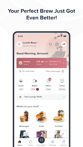 Android application Third Wave Coffee - India screenshort