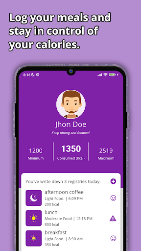Android application Calories Counter screenshort