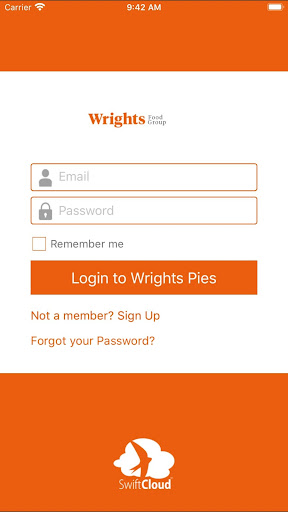 Android application Wrights Food Group screenshort