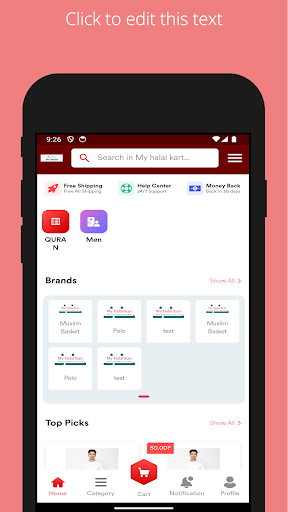 Android application My halal kart screenshort