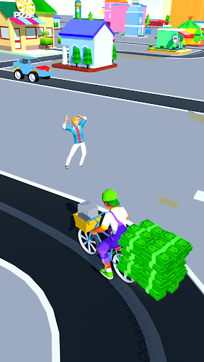 Android application Paper Delivery Bicycle Rush 3d screenshort