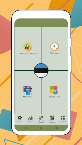 Android application Numbers in Estonian language screenshort