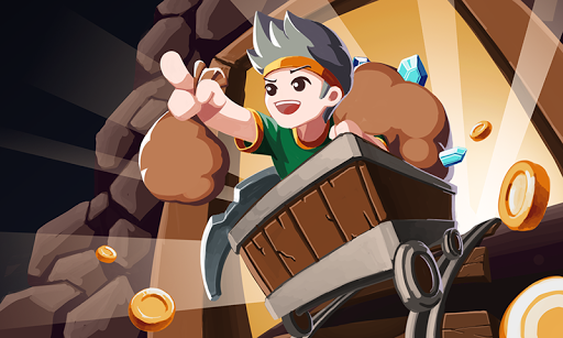 광산에서 보석캐기