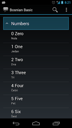Bosnian Basic Phrases Screen 2
