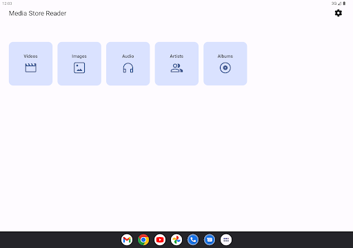 Android application Media Store Reader screenshort