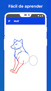 como desenhar um lobo fofo passo a passo. atividade fácil e