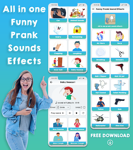 Android application Haircut prank, fart & air horn screenshort