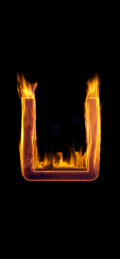 Android application Fire Letter U Live Wallpaper screenshort