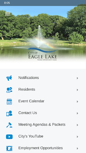 Android application Eagle Lake Connect screenshort